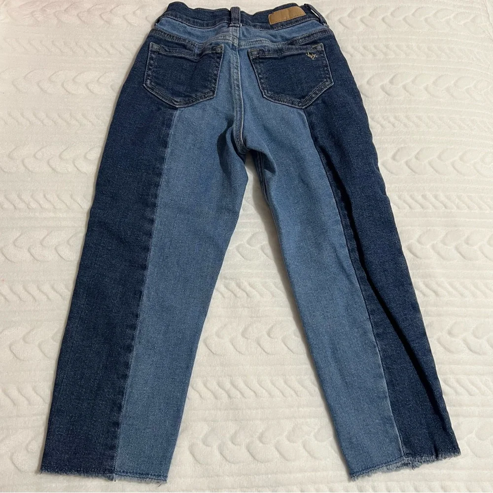 💗‎ Justice - Girls Two Tone Cropped Straight Jeans